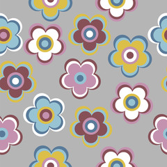 flowers on a gray background.pattern