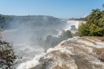 Argentinian Side of Iguazu Falls in Misiones Province, Argentina