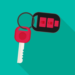 Car rent concept vector illustration. Key flat icon