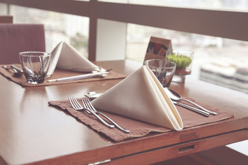 Table set for fine dining