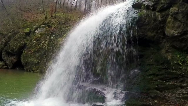 Mountain waterfall slow motion 60fps
