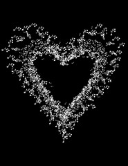 Music of your heart. Greeting card for Valentine's Day and International Women's Day