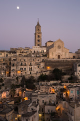 Fototapeta premium Ancient town of Matera at sunset