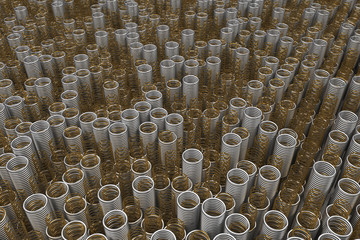 Obraz premium Glass and metal springs and coils