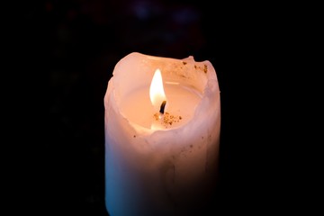 Moscow, Russia - January 2,  2017: Candle, candle light composition different rituals
