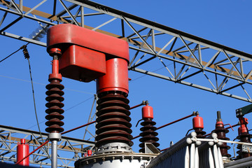 red electrical component in a power plant to automatically vary