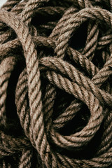 Rope macro background. Abstract vintage old retro style.