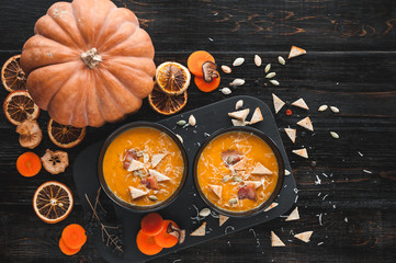 Cream of pumpkin soup