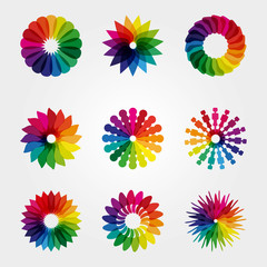 Colored logo set