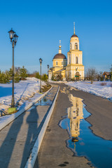 The church in Radonezh village. Moscow region, Russia