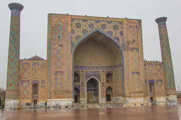 Ulugh Beg Madrasah on Registan square, Samarkand, Uzbekistan