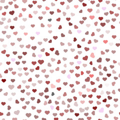 Abstract Valentine's Day hearts. Red hearts. Seamless background for your design. Vector illustration. Love concept. Cute wallpaper. Good idea for your Wedding,