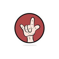 Metal or Rock and Roll Hand Sign Icon