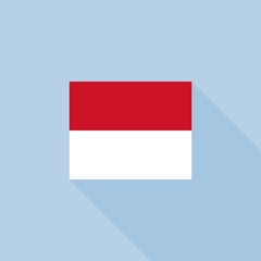 Monaco flag , flat design vector with official proportion