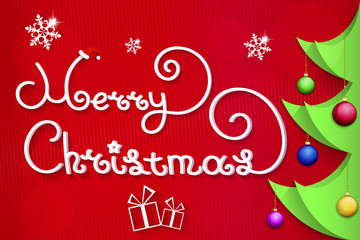 Obraz na płótnie Canvas Merry Christmas vector text