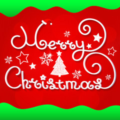 Merry Christmas vector text