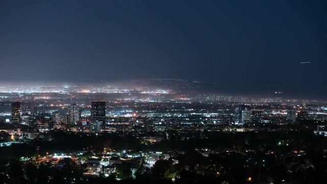 Los Angeles Skyline 50 Night Time Lapse