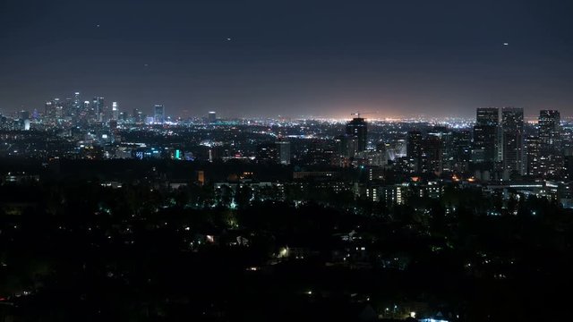 Los Angeles Skyline 60 Night Time Lapse