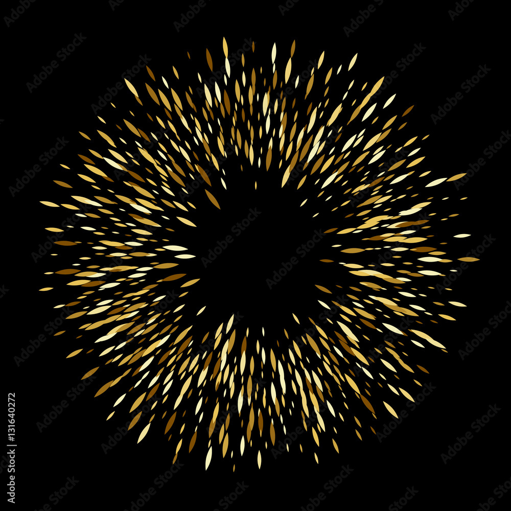Canvas Prints golden sharp oval sequins glitter background template.