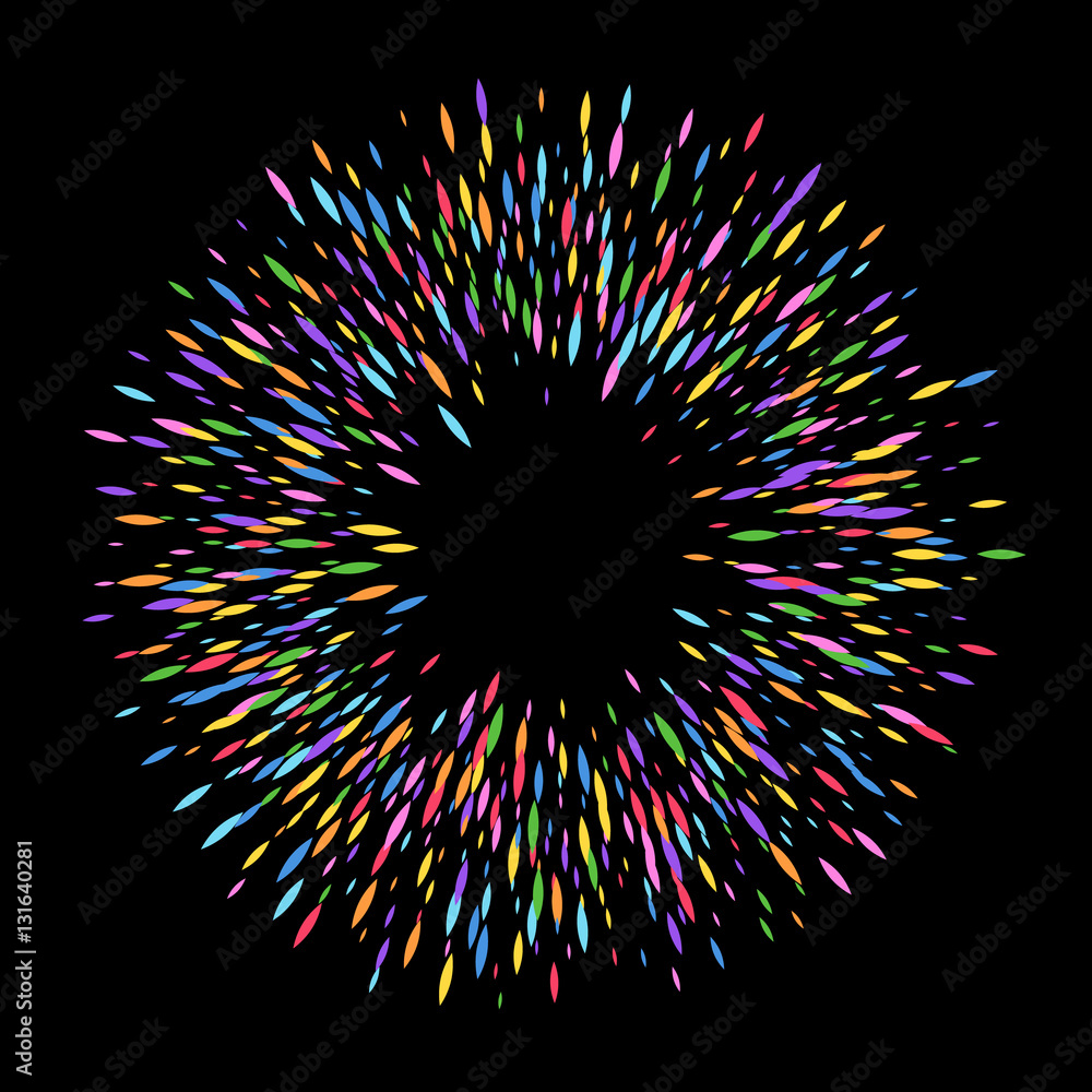 Canvas Prints colorful sharp oval sequins glitter background template.