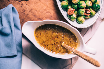sauce mustard brussels sprouts