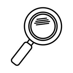 Lupe tool icon. Search magnifying glass zoom and lens heme. Isolated design. Vector illustration