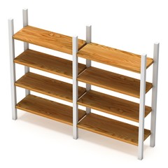 Storage stack. 3D render isolated on white. Platform or Stand Illustration. Template for Object Presentation.