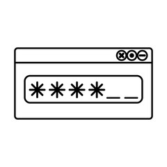 Password icon. Security system warning and protection theme. Isolated design. Vector illustration