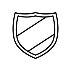Shield icon. Security system warning and protection theme. Isolated design. Vector illustration
