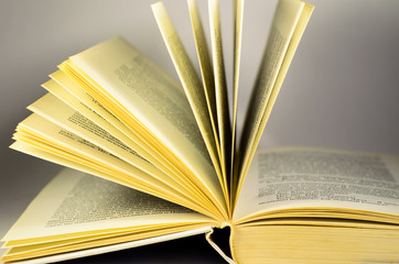 An open book isolated on white