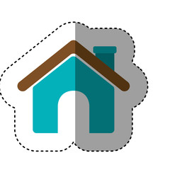 House icon. Home real estate and building theme. Isolated design. Vector illustration