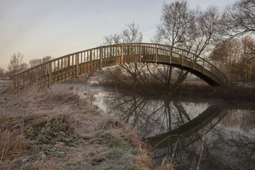 Wooden Footbrige over River Thames