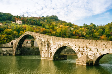 Fototapeta na wymiar Ponte della Maddalena in Italy
