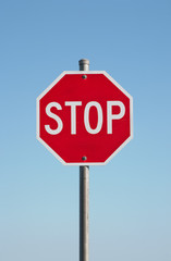 Stop sign with copy space.