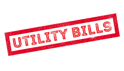 Utility Bills rubber stamp