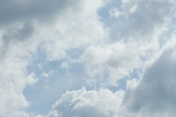 blue sky and big cloud with covered raincloud beautiful in nature