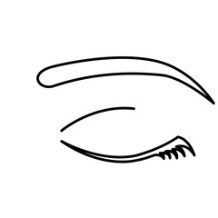 Female eye icon. View look vision and optical theme. Isolated design. Vector illustration