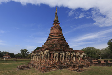 タイ国スコータイの遺跡ワット・ソラサック