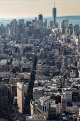 Obraz premium View of Manhattan buildings from the lookout point of the Empire State Building