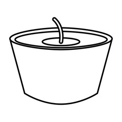 Candle icon. Fire flame and light theme. Isolated design. Vector illustration