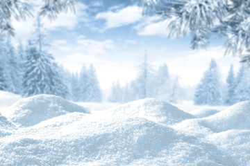 winter time and snow space 