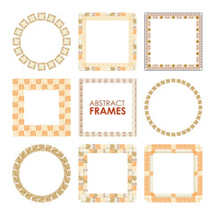 Ethnic vector frame set