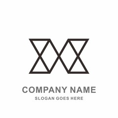 Monogram Letter X Geometric Triangle Strips Architecture Interior Apps Business Company Stock Vector Logo Design Template