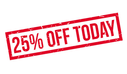 25 percent off today rubber stamp