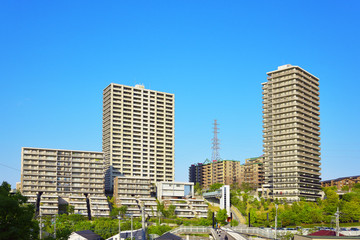Fototapeta premium Japan's residential area, suburbs of Tokyo