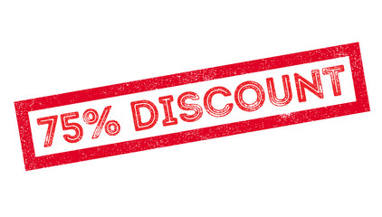 75 percent discount rubber stamp