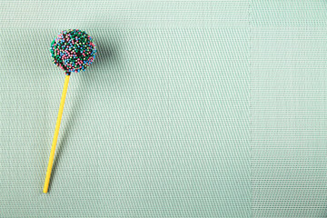 confectionery decoration, chocolate cake on a stick