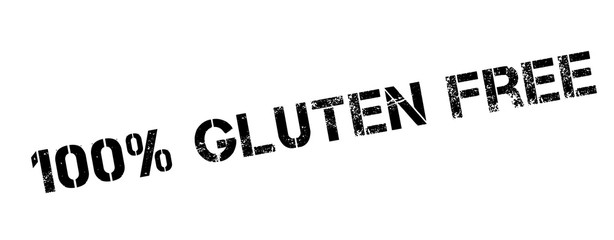 100 percent gluten free rubber stamp