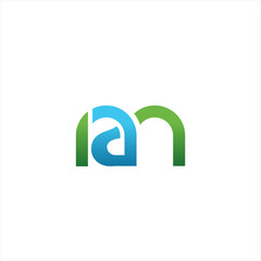 Vector A N M letter logo template