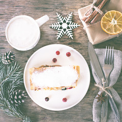 strudel and winter decor